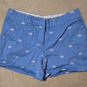 Cambridge Dry Goods Blue Bicycle Print Women's Bermudas